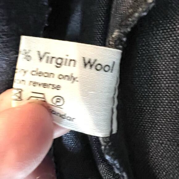 Eskandar Navy Blue 100% Linen Wool Blend Pull On Wide Leg Trouser Pants Size 2 - Picture 6 of 8